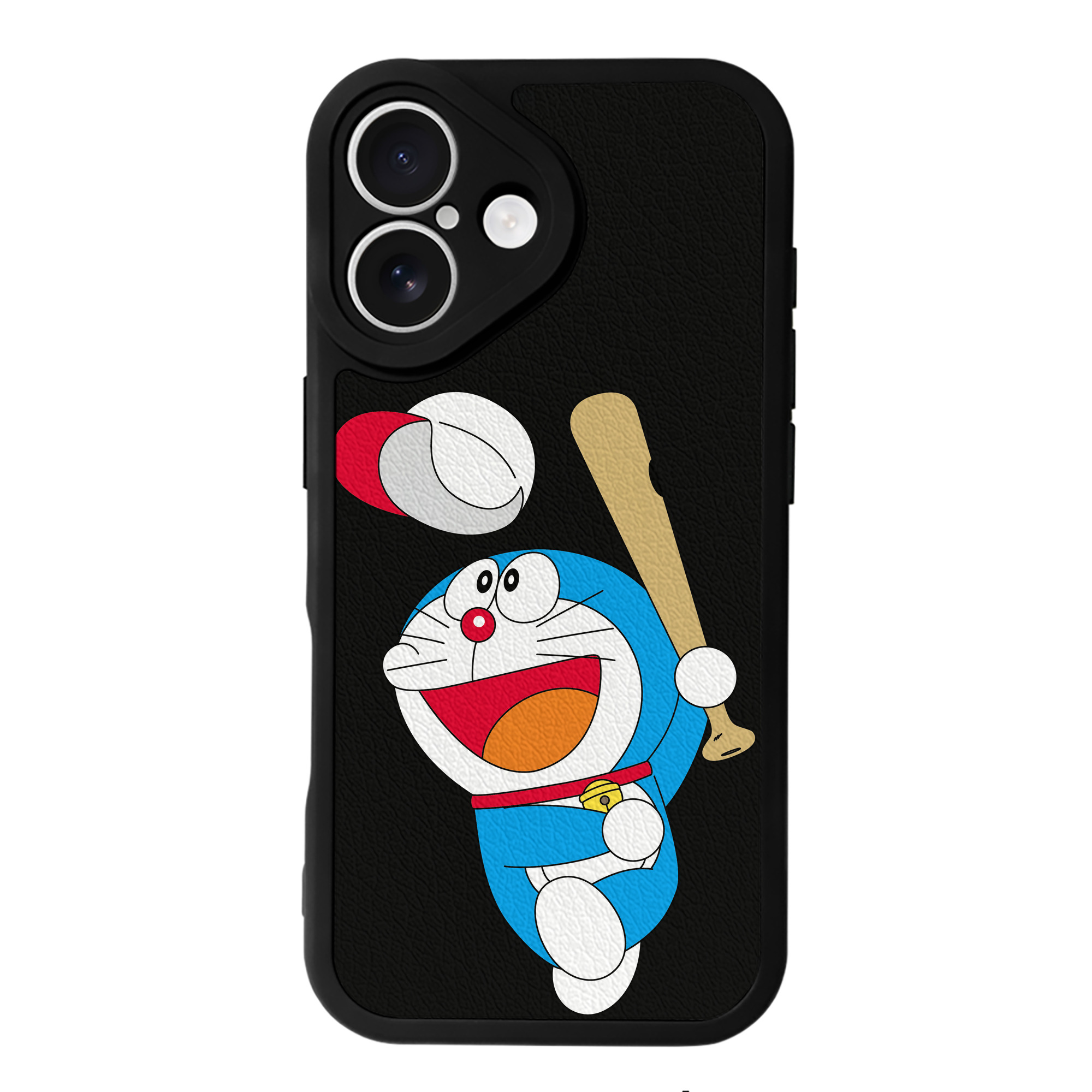 （画像用） ドラえもん Doraemon 【iPhone 16シリーズ対応】シリコンスマホケース（レザー調） 材質：シリコン